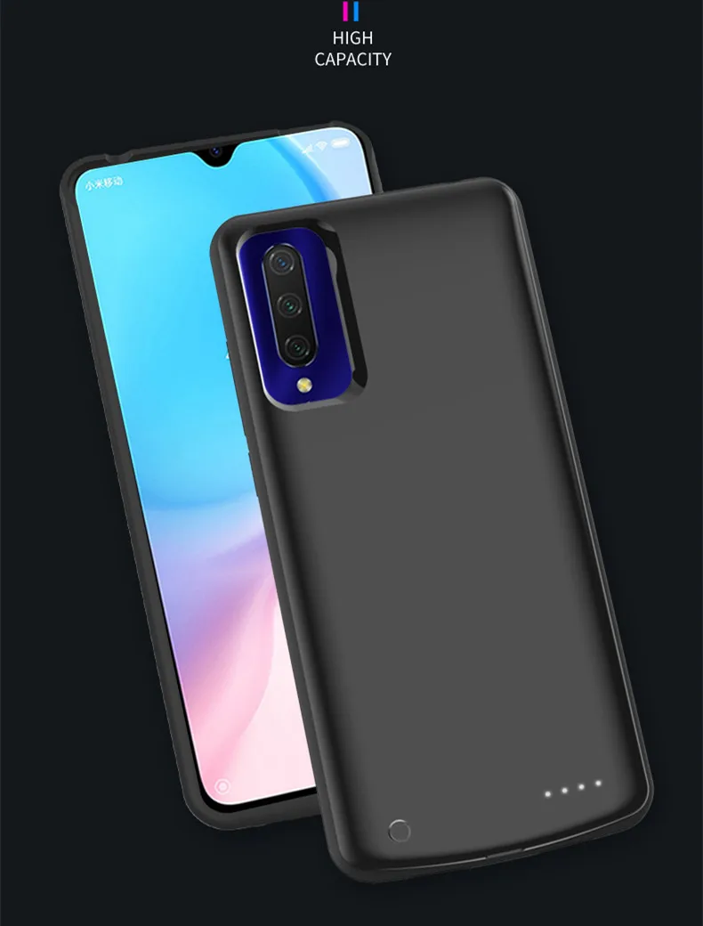 

2019 6500mAh Portable Power Bank Battery Case Charging External Battery Pack Backup Charger Case For Xiaomi Mi 9 Battery Case