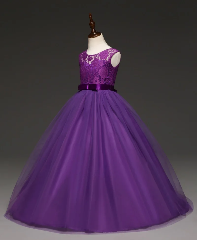 Модное фиолетовое платье принцессы для девочек от 6 до 14 лет Детские вечерние платья для девочек, вечерние платья для причастия пышные платья
