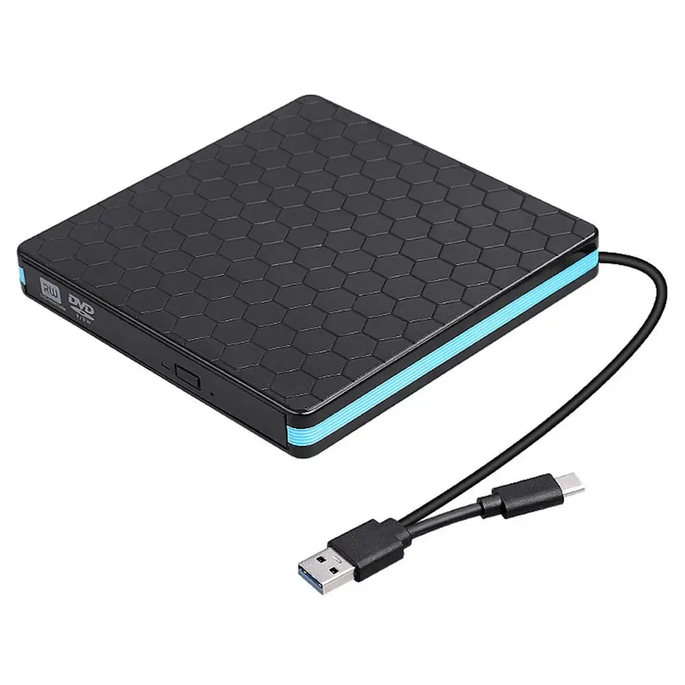 

Ulra-slim Type-C USB 3.0 External CD DVD-RW Drive Rom Rewriter Burner Writer Date Transfer 14.5x14x1.6cm For Laptop Desktops Mac