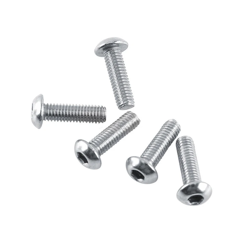 250pc/set A2 Stainless Steel M3 Cap/Button/Flat Head Screws Sets Hex Socket Bolt With Hex Nuts Assortment Kit Mayitr