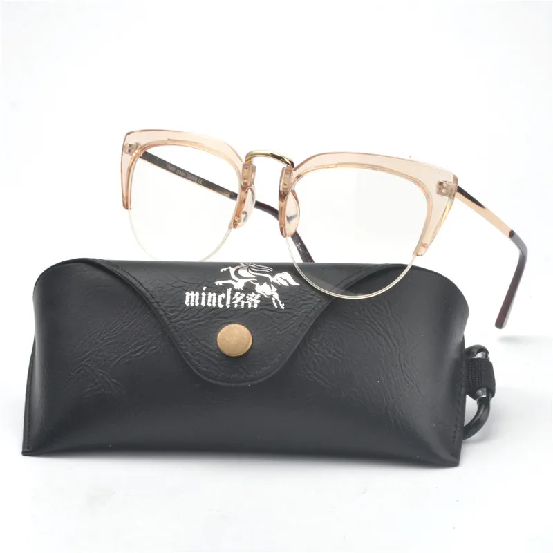 

MINCL/ Optical glasses Frame Women Computer Eye Glasses Frame For Women's Transparent Clear Lens Female Eyeglasses NX