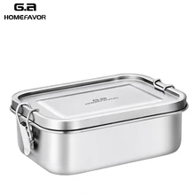 Ланч-бокс 304 высшего класса из нержавеющей стали с силиконовым кольцом герметичный Бенто-бокс 800 мл детские школьные контейнеры для закусок