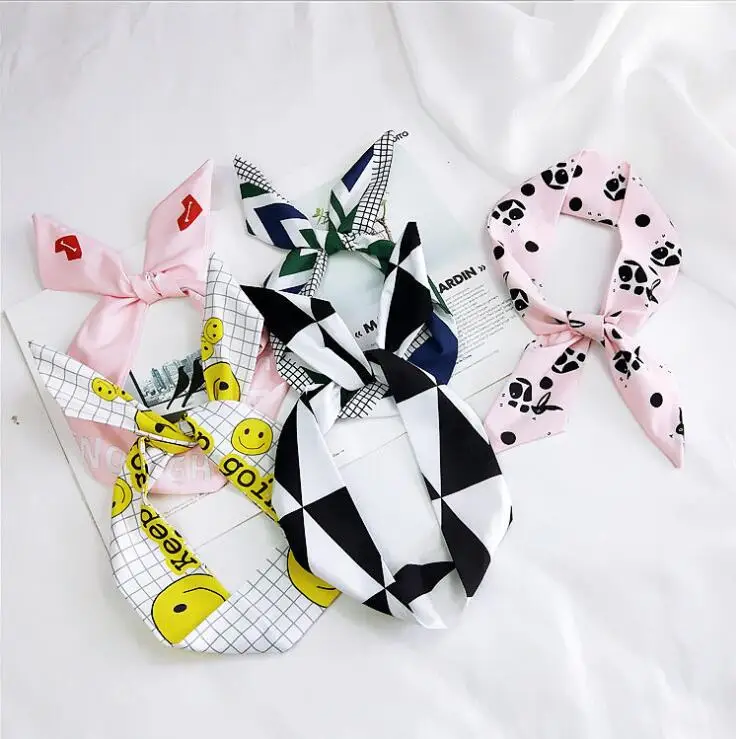 2019 Твердые скинни волосы шарф Женская Косынка Foulard алюминиевый проволочный