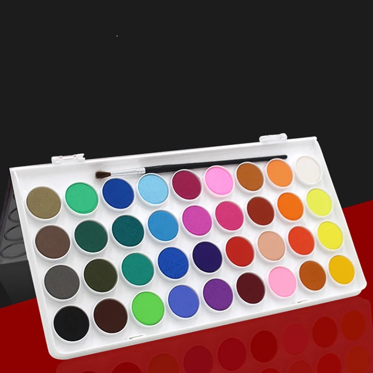 36 colors Solid gouache paint with colors water color paint art supplies in case for kids painting utensils Painting Materials