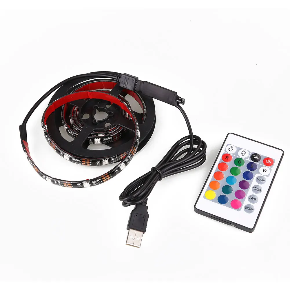 Подсветка для телевизора RGB Светодиодная лента 5050 водонепроницаемый 5 в 30 светодиодный s USB светодиодный лента освещение для HD ТВ экран