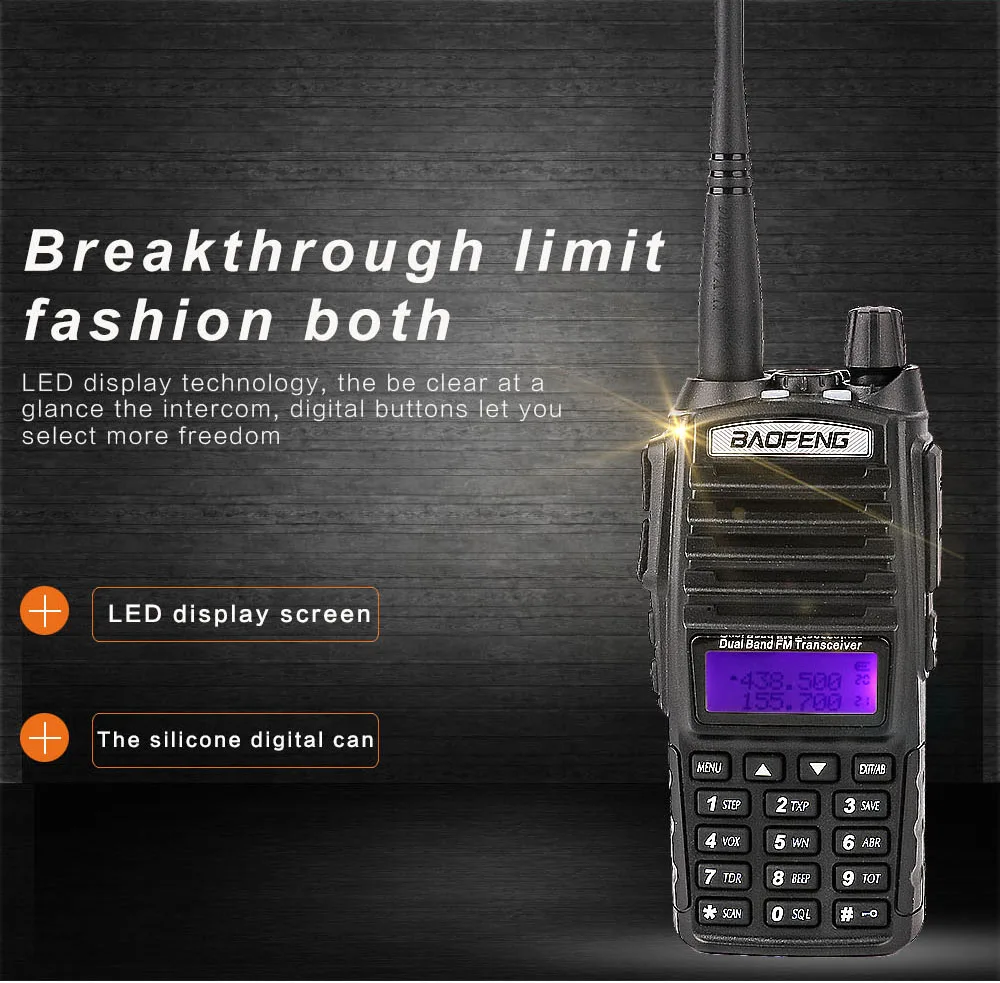 2018 Baofeng UV-82 Plus 8W 10KM Long Range Powerful Walkie Talkie Portable CB vhfuhf two way Radio Amador 8 watts of UV82 Plus (6)