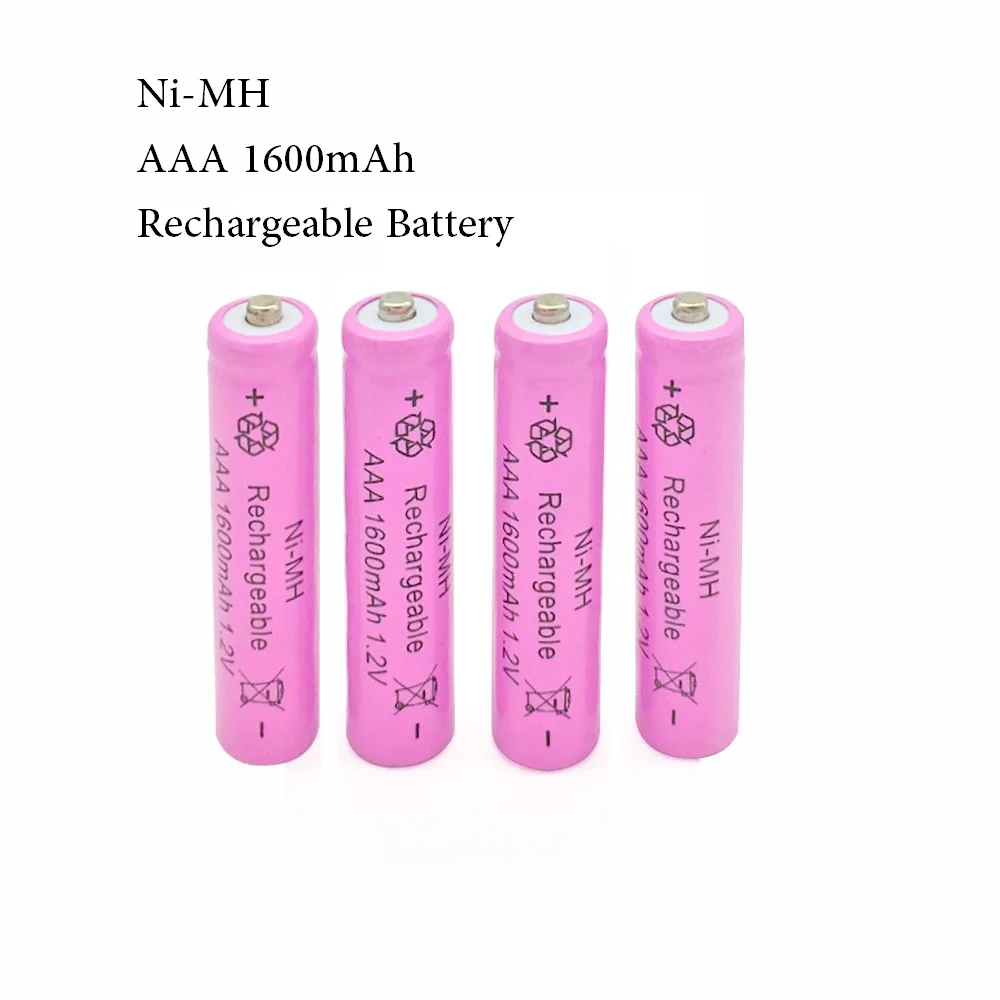 Dinto 4pcs/lot Ni-MH AAA 1600mAh 1.2V Rechargeable Battery for Toy Remote Control Flashlight Camera Clock | Электроника