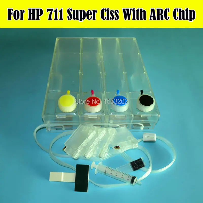 1 مجموعة فارغة DIY 36/24 بوصة HP711 كيبك مستمر الحبر نظام العرض ل هب 711 طابعة تصميم إتش بي T120 T520 الطابعات