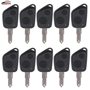 

KEYECU 10 Pcs New Replacement Remote Key Shell Case for PEUGEOT 106 205 206 306 307 405 406 2 Button Keyless Entry Remote Fob