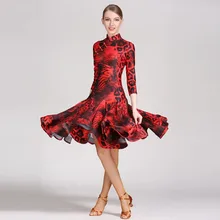leopard latin american dance dresses women latin dress modern dance costume sexy tango dresses dancing dress latino women salsa