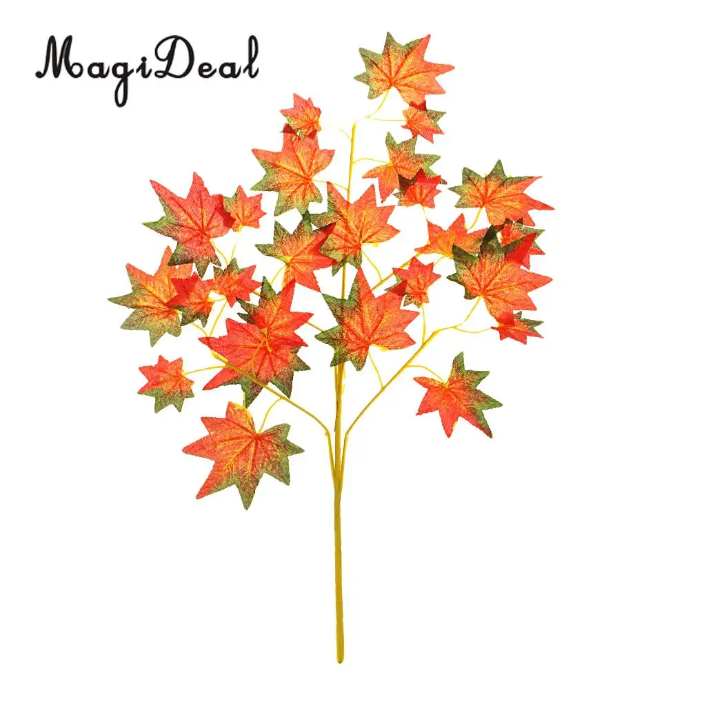 12pcs Artificial Ivy Autumn Maple Leaf Leaves Branches Plants Vine Fake Foliage Flower Home Garden Decorations