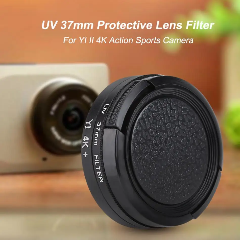37 мм объектив УФ-фильтр для Xiaomi YI II 4K экшн Спортивная камера Len защитные аксессуары