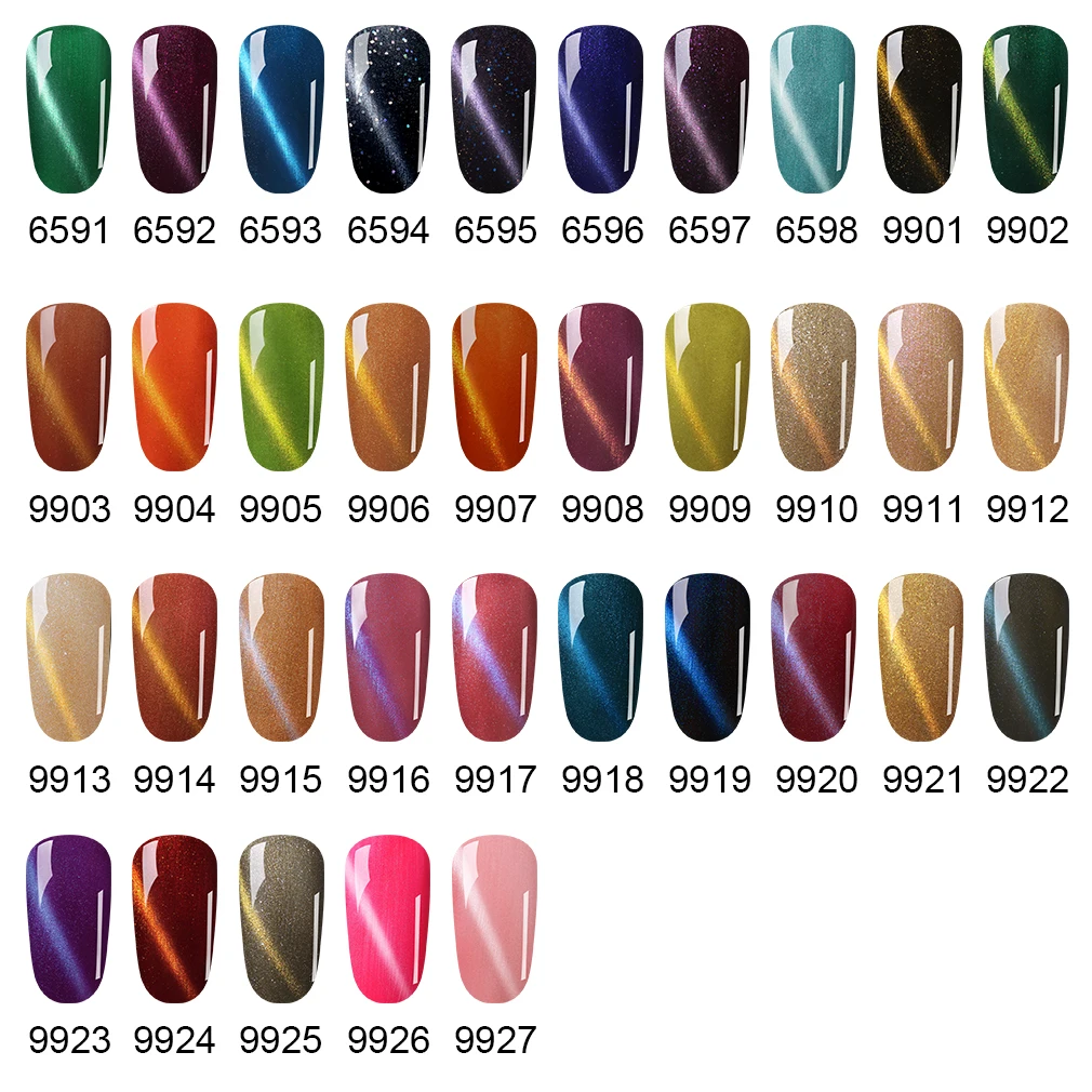 Elite99 12ml Cat Eye Gel Nail Polish Soak Off Magnetic UV Gel Varnish Nail Art Manicure Gel Semi Permanent 3D Effect Gel Lacquer