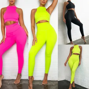 

US Women Summer Sport Gym Legging Butt Lift Elastic Pants Trousers Jumpsuit