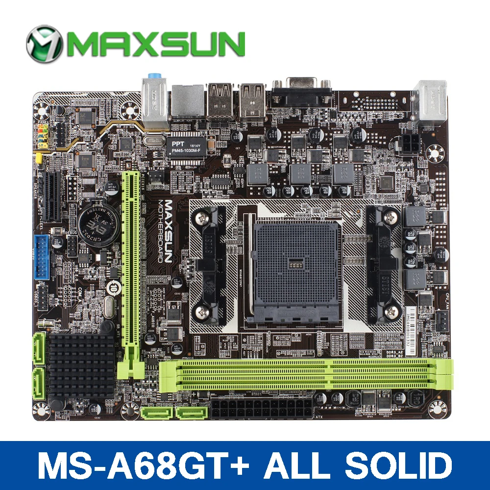 MAXSUN A68GT ALL SOLID Motherboard mATX dual channel DDR3 1866/1600MHz