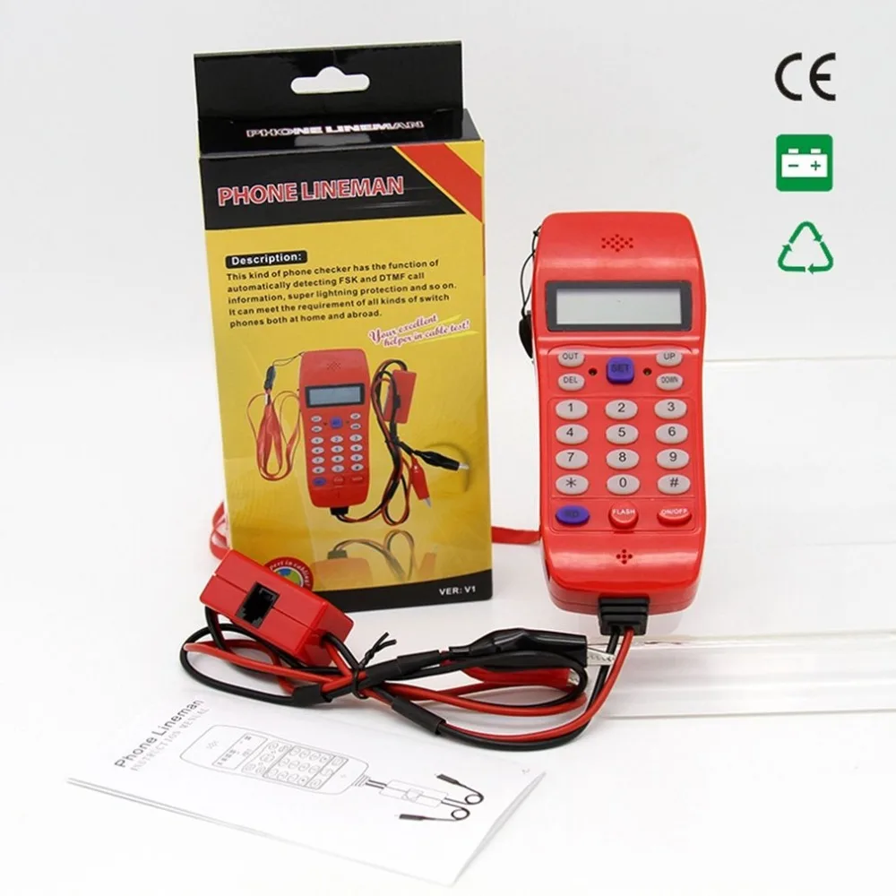 

NF-866 Phone Line Cable Tester with Display Screen Tele Fiber Optical Tool Check DTMF Caller ID Auto Detection Search Machine