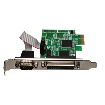 

RS232 RS-232 Serial Port COM & DB25 Printer Parallel Port LPT to PCI-E PCI Express Card Adapter Converter WCH Chip