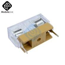 10 шт. крепление панели pcb держатель предохранителя Чехол w крышка 5x20 мм с прозрачной крышкой 5*20 держатель предохранителя