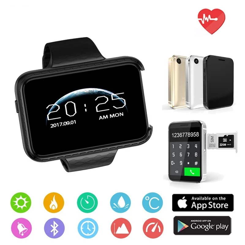 

i5S Smart Mobile Watch 2.2-inch MTK2502C Pedometer SIM card Video Record Music 32g TF Extend GSM MP3 MP4 Camera Smartwatch