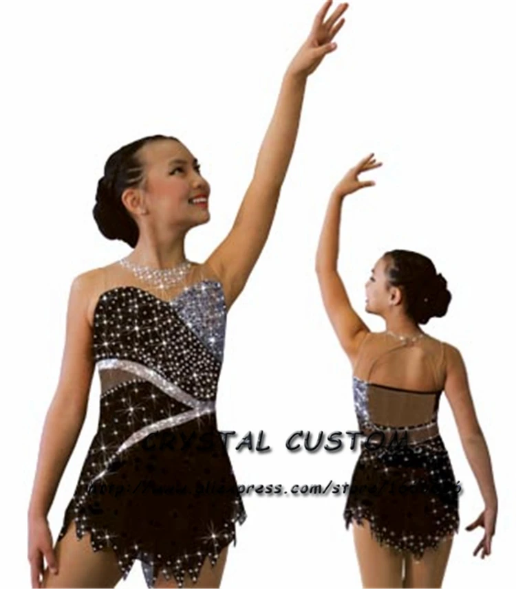 Girls Figure Ice Skating Dresses Graceful New Brand Figure Skating Competition Dress DR4112in