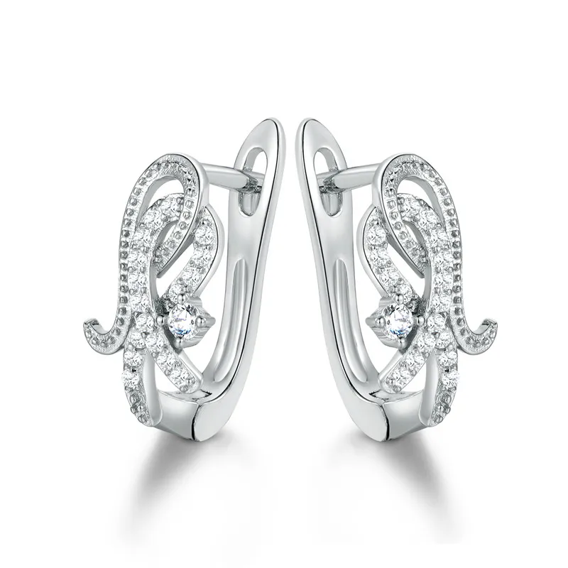 BUDONG привлекательные трендовые серьги-кольца для женщин, серебряные/золотистые серьги-кольца, этнические Кристальные циркониевые вечерние ювелирные изделия XUE253 - Окраска металла: A