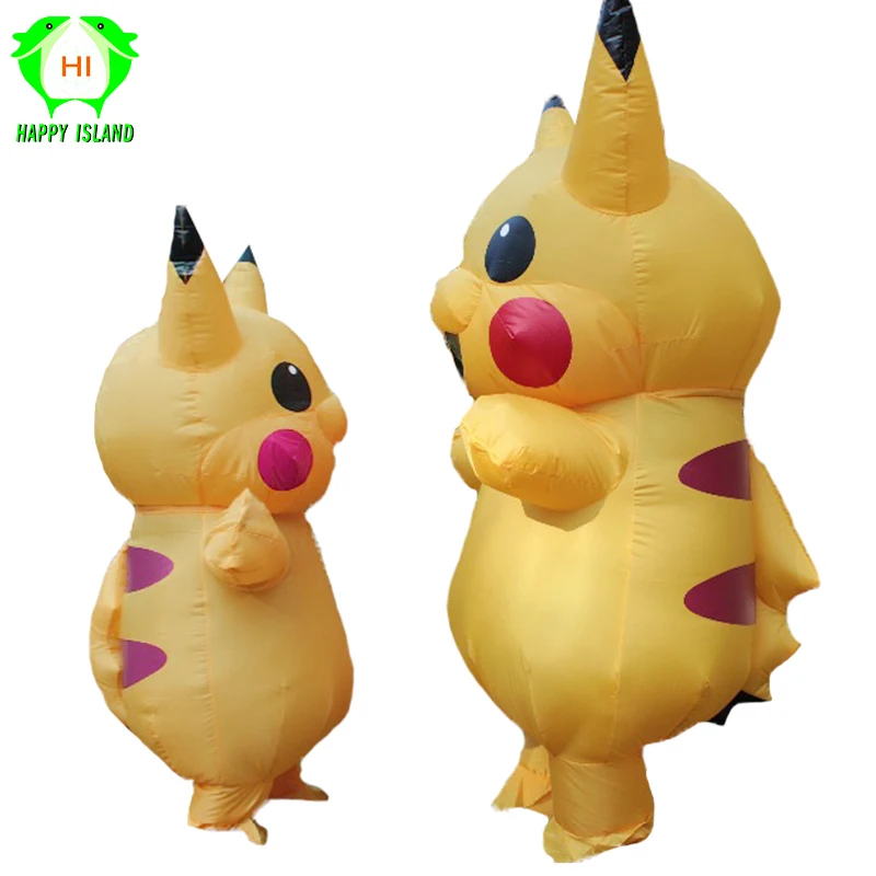 Inflatable Pikachu Costumes Halloween Cosplay Large Pokemon Mascot Costume for Kids Adults Men Women Party Inflatable Costume