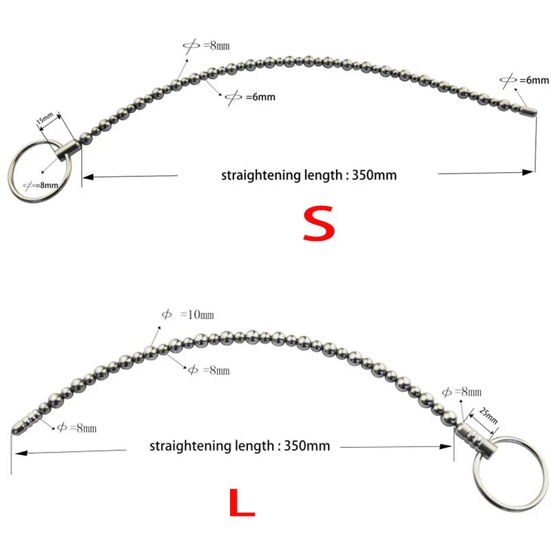 Stainless Steel Urethral Beads Sounding Rod Solid Urethral Sound Dilators Dilatation Pinis Penis Plug Male Sex Toys Urethra