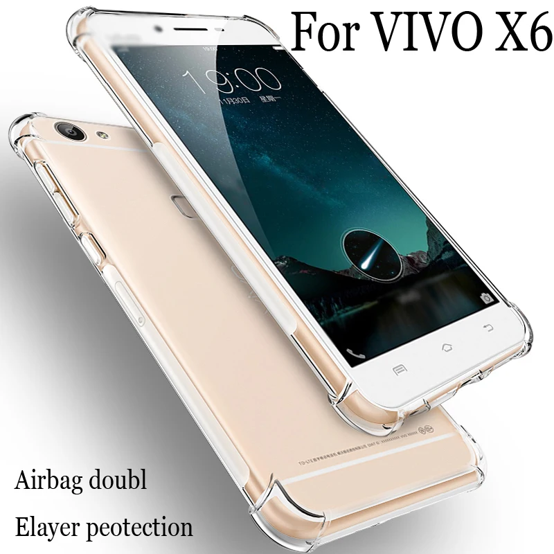 Чехол для VIVO X6 x6 воздушный чехол для подушки прозрачный Кристальный Мягкий Силиконовый ТПУ противоударный чехол для полной защиты телефона чехол для VIVO X 6 Чехлы для iPad Pro