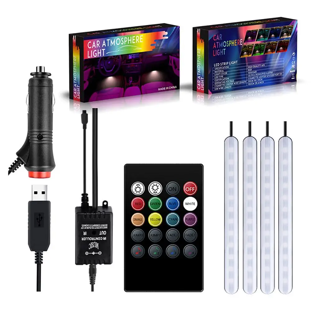 

Sound Control LED Ambient Light Foot Light Car Decoration Indoor Colorful Atmosphere Light Music Rhythm Light Mood