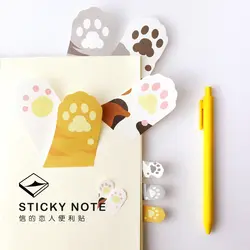 1 компл.. Блокноты Sticky Notes Kawaii Милая кошачья лапа бумага Далии Скрапбукинг наклейки офисные школьные канцелярские закладки