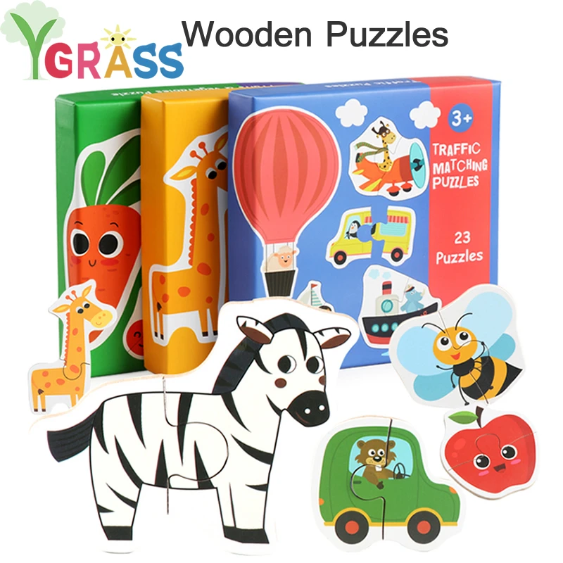 

Children Large Matching Puzzle Games Early Learning Card First Jigsaw Puzzle Toys for Children Kids Educational Toys Gift Boy