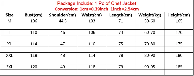 Chef Uniforms Long-sleeved Double Breasted Oblique Collar Kitchen Bakery Restaurant Cooking Workwear Chef Jacket White M-3XL image 6