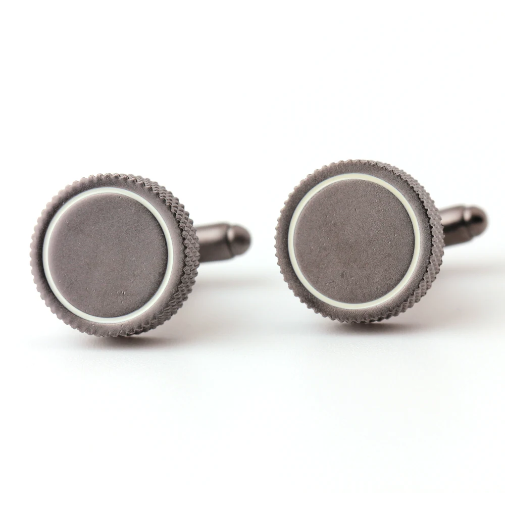 Circular pattern Cufflinks men's shirts black Cufflinksblack cufflinks