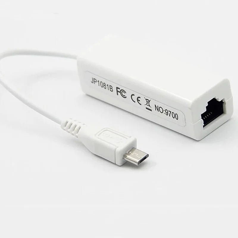 Адаптер Ethernet Micro USB сетевая карта RJ45 для планшетов на базе Windows 7/8/10 Android IC RD9700 LAN