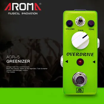 

AROMA AGR-5 Guitar Effect Pedal Classic Tube-like Overdrive Guitar Effect Pedal 2 Modes Aluminum Alloy Body True Bypass