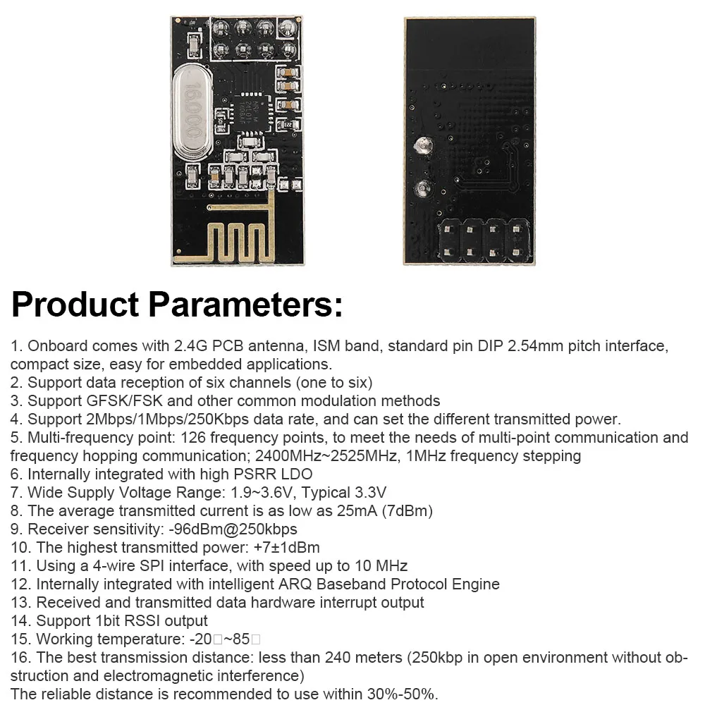 4 шт. NRF24L01 2,4 ГГц беспроводной приемопередатчик радиочастотный приемопередатчик модуль с Keyestudio упаковочная коробка для Arduino