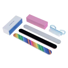 6 шт. набор инструментов для дизайна ногтей буферный блок маникюрные пилки шлифовальный Полирующий гвоздь щетка для чистки пыли акриловый УФ гель дизайн ногтей