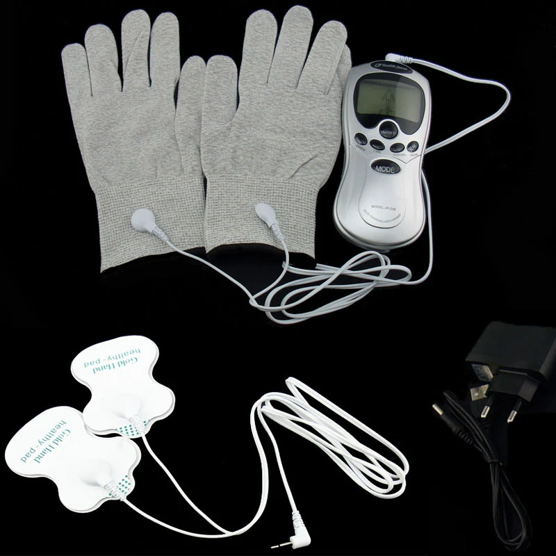 電気マッサージグローブ Tens鍼治療 電極用のデジタルファイバーマッサージャー Electric Massage Gloves Massage Glovetens Acupuncture Aliexpress