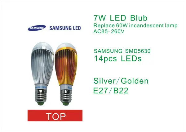 Бесплатная доставка Светодиодная лампа E27 хорошее качество светодиодная Samsung