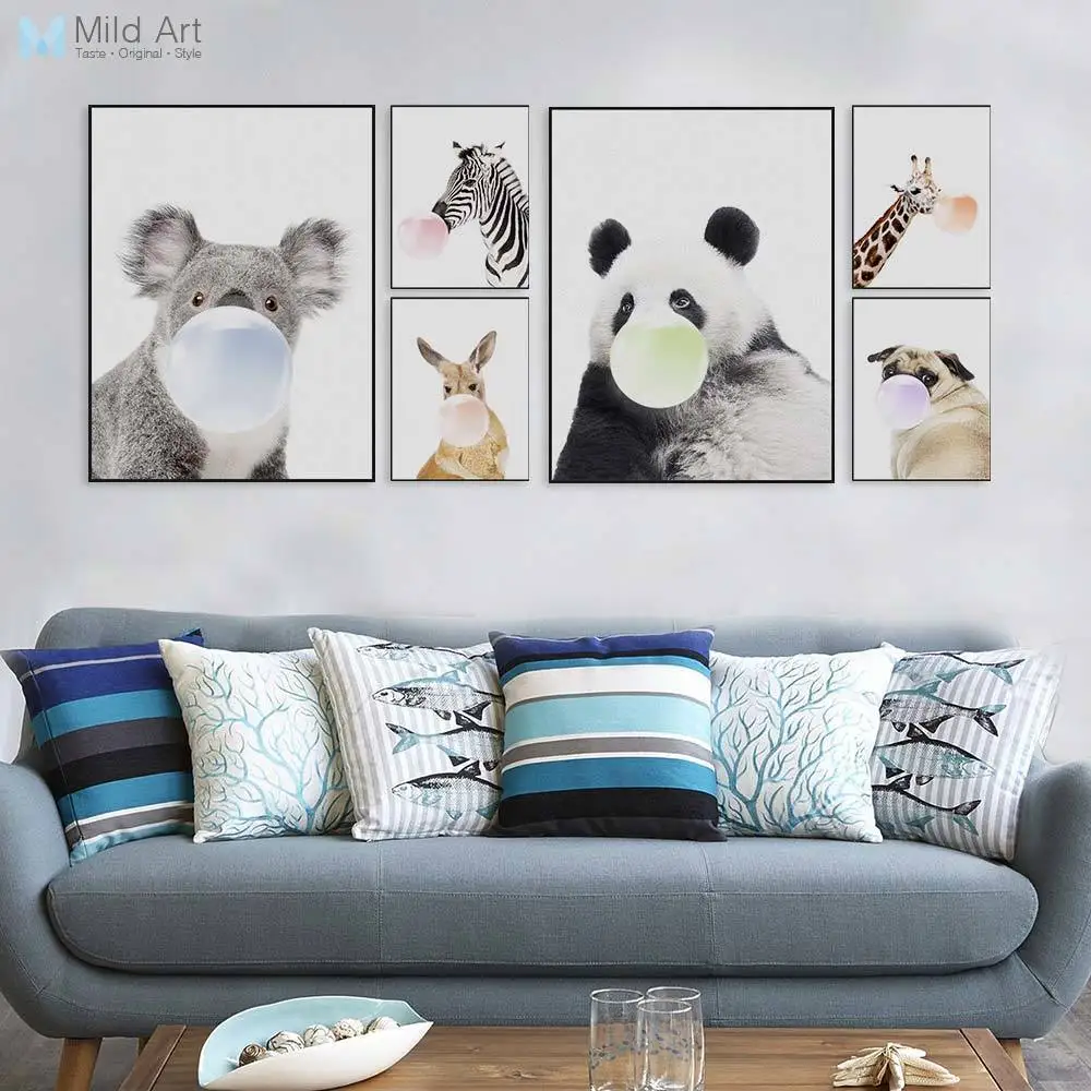 Kawaii Animals With Gum 6 Piece Collection 1