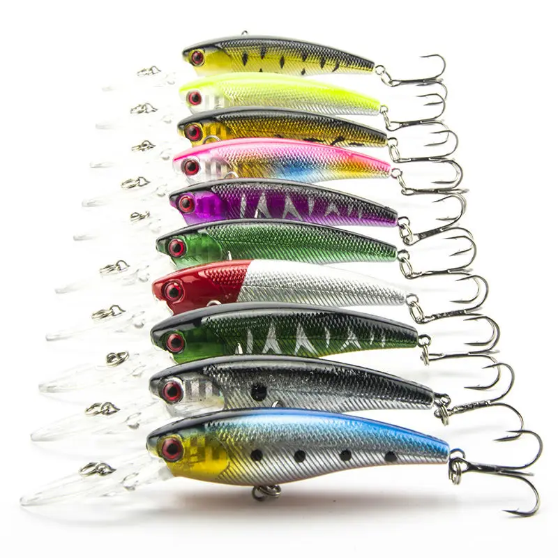10Pcs Lot font b Floating b font Swim font b Fishing b font Lure Hard Bait