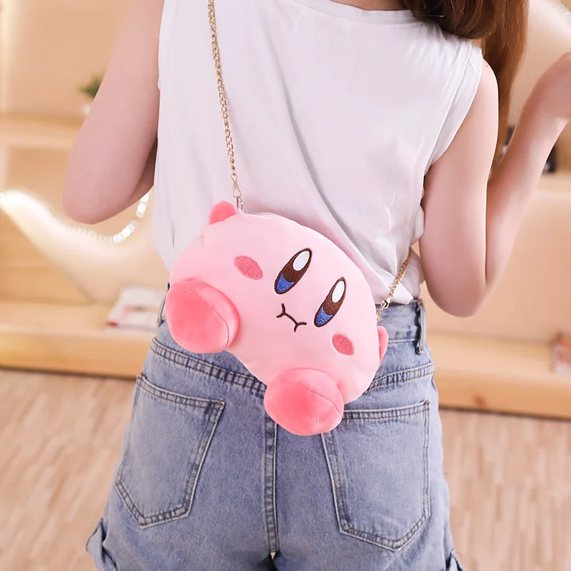 Kawaii Kirby Star плюшевая Курьерская сумка, кошелек плюшевый Кирби карман на шнурке плюшевая Монета Сумка Кошелек для монет плюшевые игрушки подарок