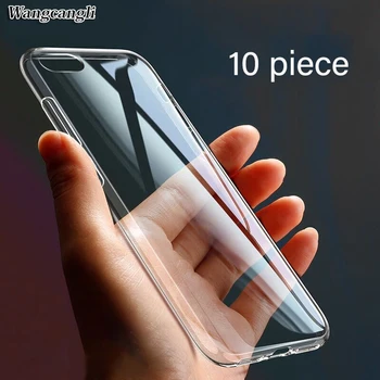 

5pcs Transparent phone Cover For iPhone 6 6s 8 5s se Plus X case Cover Soft Phone for iPhone 7 case silicone Ultra Thin Coque