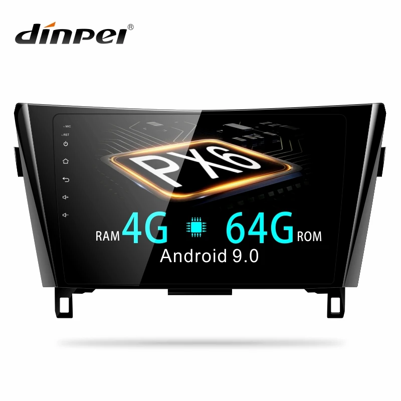 Best Dinpei PX6 4G+64G Android 9.0 Car Radio Multimedia Player For Nissan X-Trail Qashqai 2014 2015-2019 GPS Navigation 4G wifi video 0 Best Dinpei PX6 4G+64G Android 9.0 Car Radio Multimedia Player For Nissan X-Trail Qashqai 2014 2015-2019 GPS Navigation 4G wifi video 0