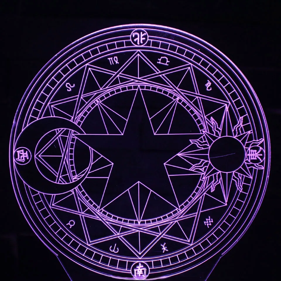 

Bedside Lighting 3D Acrylic Variable Star Magic Array Modelling Led 7 Color Illusion Desk Lamp Decor Kids Gifts Usb Night Lights