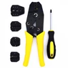 Wire Crimper Set Decrustation Engineering Ratchet Terminal Crimping Plier Electrical Hand Tool with Screwdiver 4 Spare Terminals ► Photo 2/6