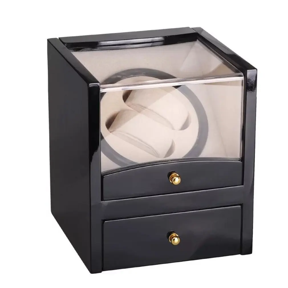 

Automatic Watch Winder For Mechanical Watch Box Holder Display Winding Jewelry Storage Watches Box Case High Gloss Paint Gift