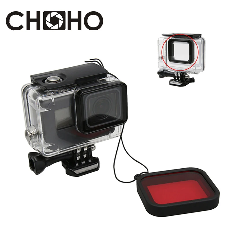 

Diving Filter Red waterproof Case Underwater Housing Dive Filtors Lente Protector For Gopro Hero 5 6 7 Black Accessories