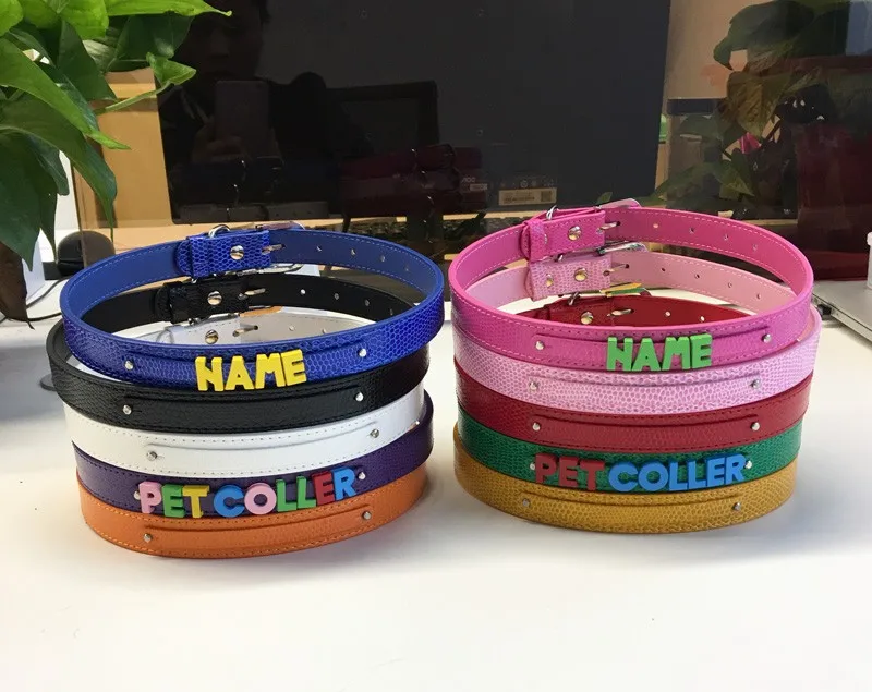 Wholesale price! 10pcs 8*100mm+18X550mm Mixed Color Snake Pet Dog Collar Fit DIY Name by using 8mm Slide Letters Charms | Украшения и