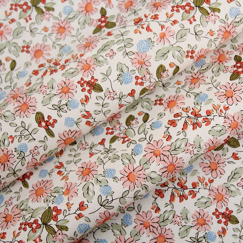 

Garden Floral Pure Cotton Fabric Dress Material Handmade DIY